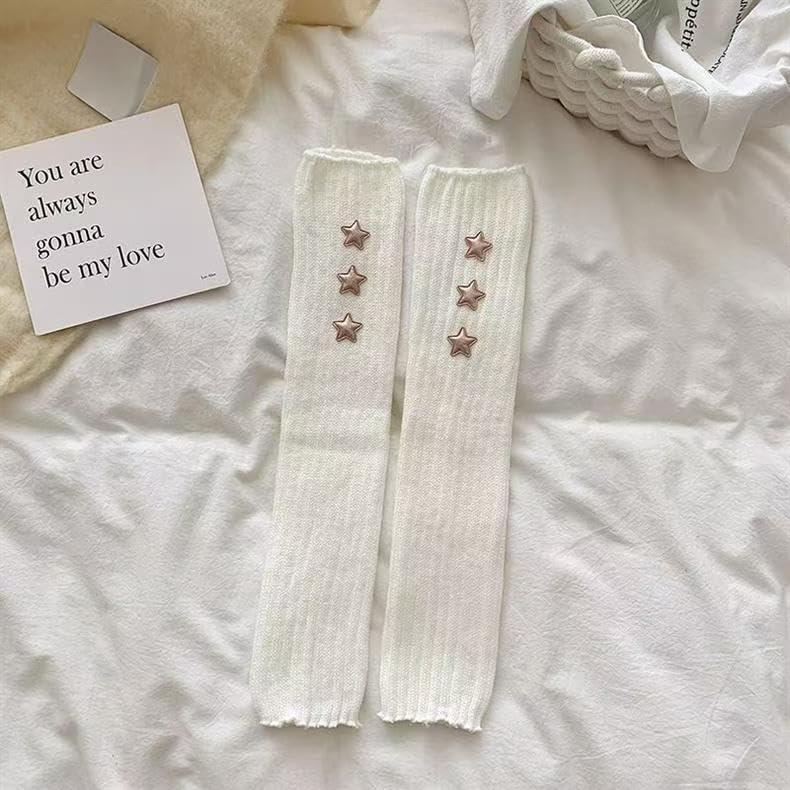 Gesranxs Star Leg Warmers for Girls Y2K Japanese Kawaii Harajuku Accessory Leg Warmers for Winter - Image 5